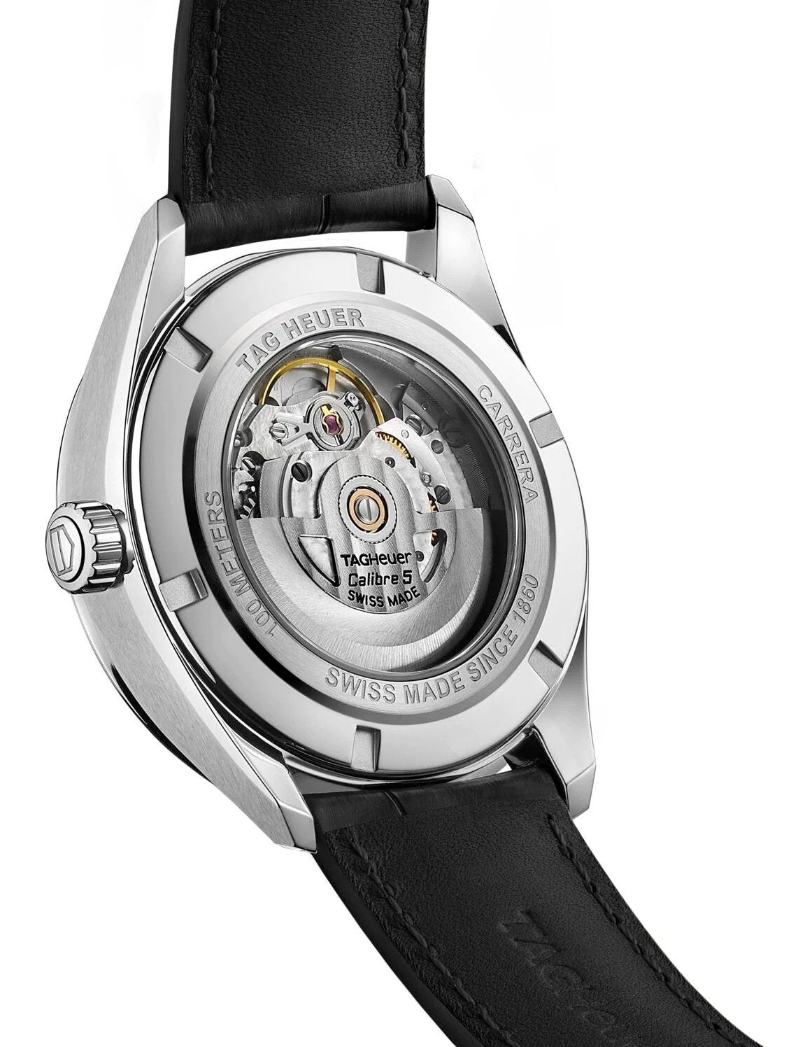 Tag Heuer Carrera Day-Date Automatic Calibre 5 Black Leather 41mm WBN2013.FC6503