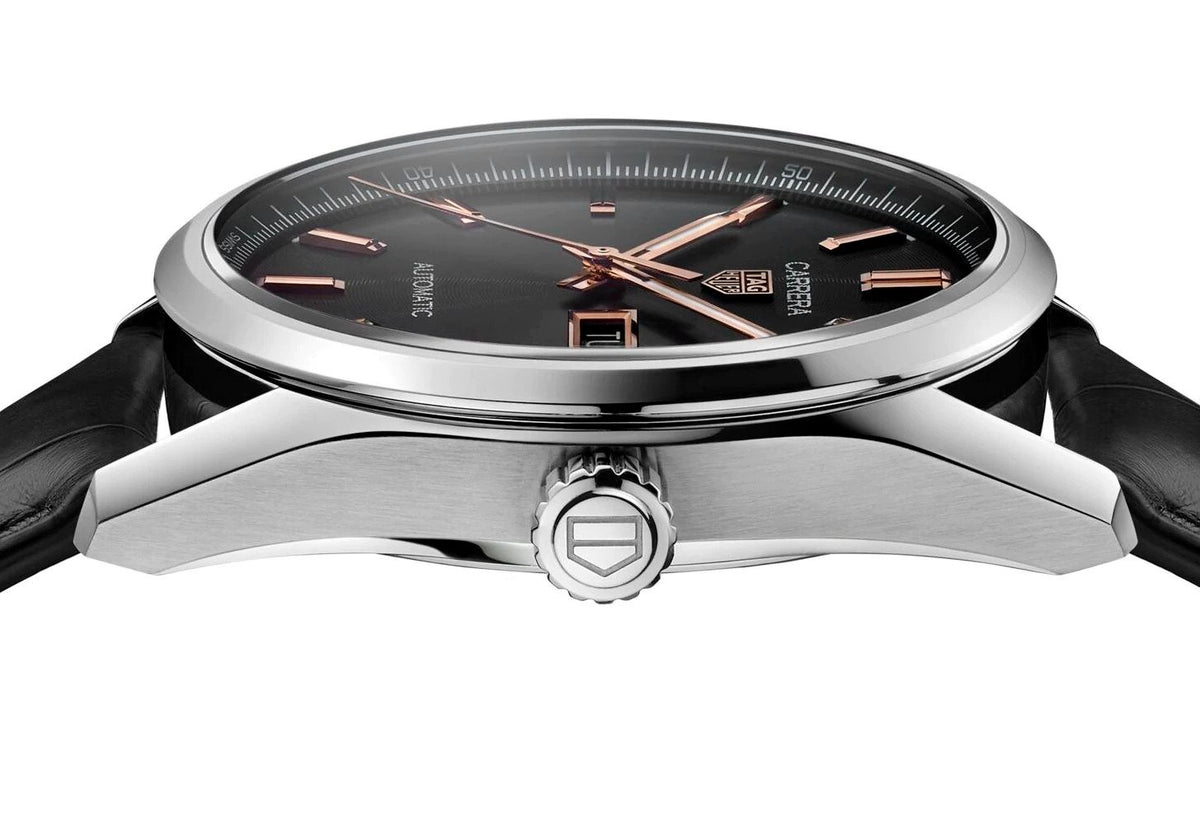 Tag Heuer Carrera Day-Date Automatic Calibre 5 Black Leather 41mm WBN2013.FC6503