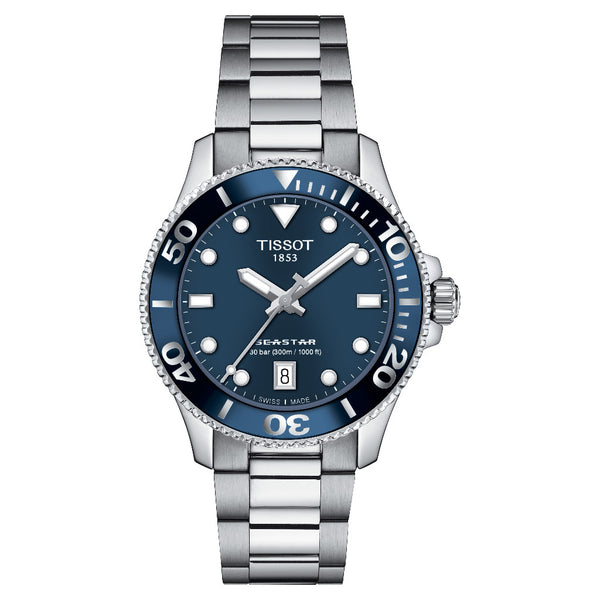 Tissot Seastar 1000 Blue 36mm Watch T1202101104100