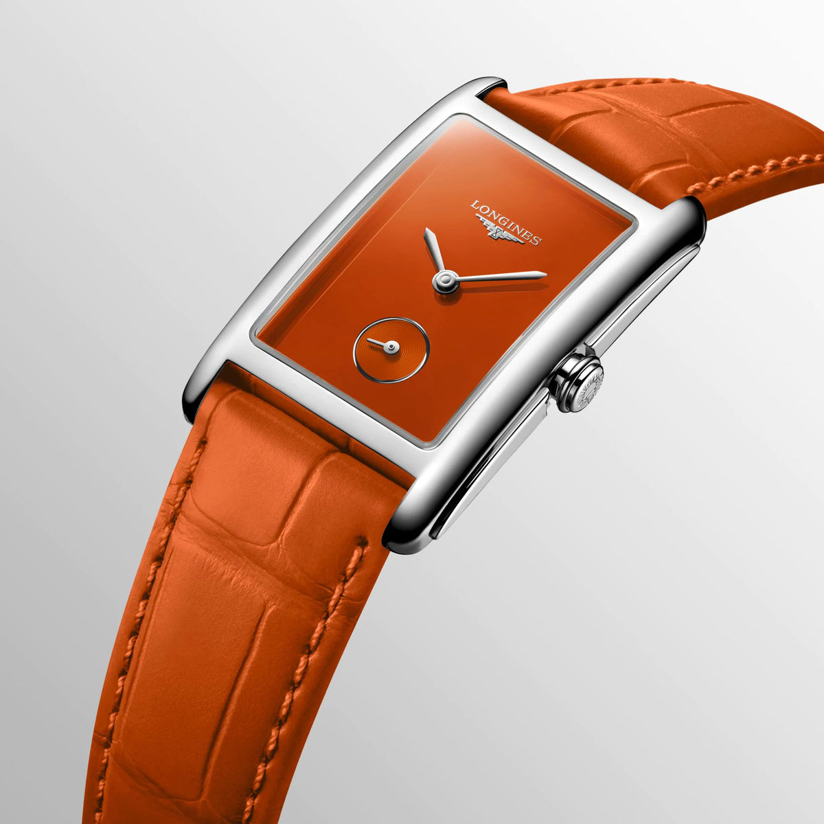 Longines DolceVita Orange Strap Watch 23.3mm L5.512.4.92.2