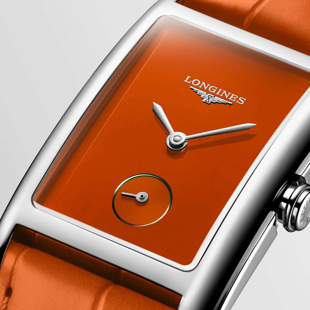 Longines DolceVita Orange Strap Watch 23.3mm L5.512.4.92.2