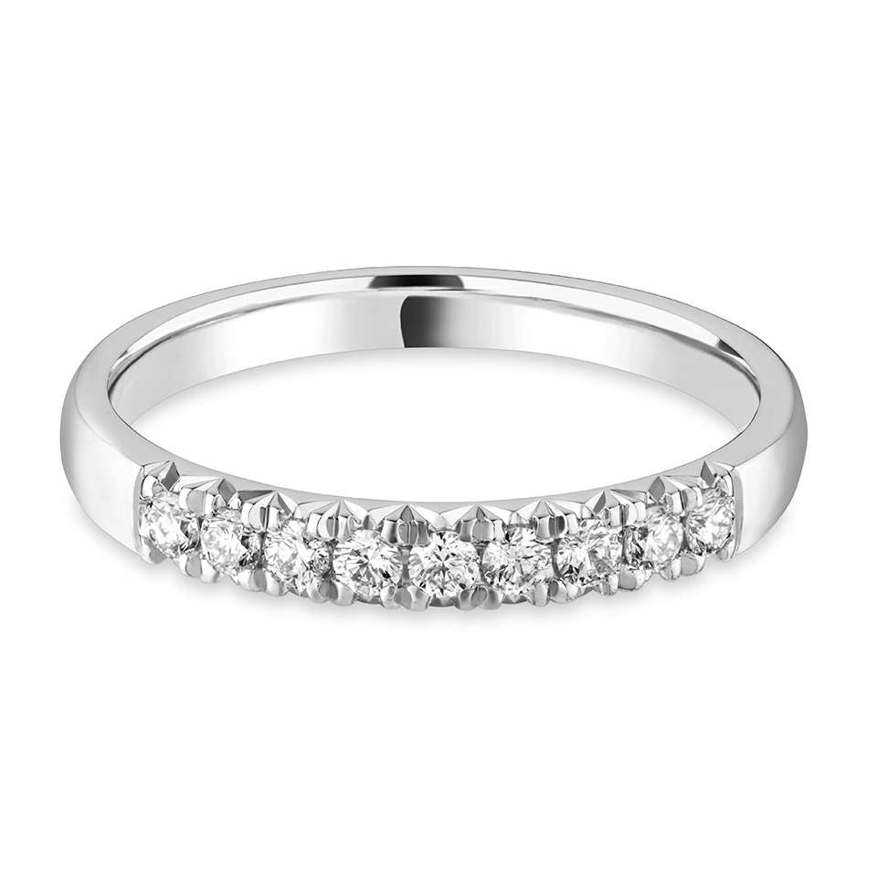 Platinum Diamond Set Band