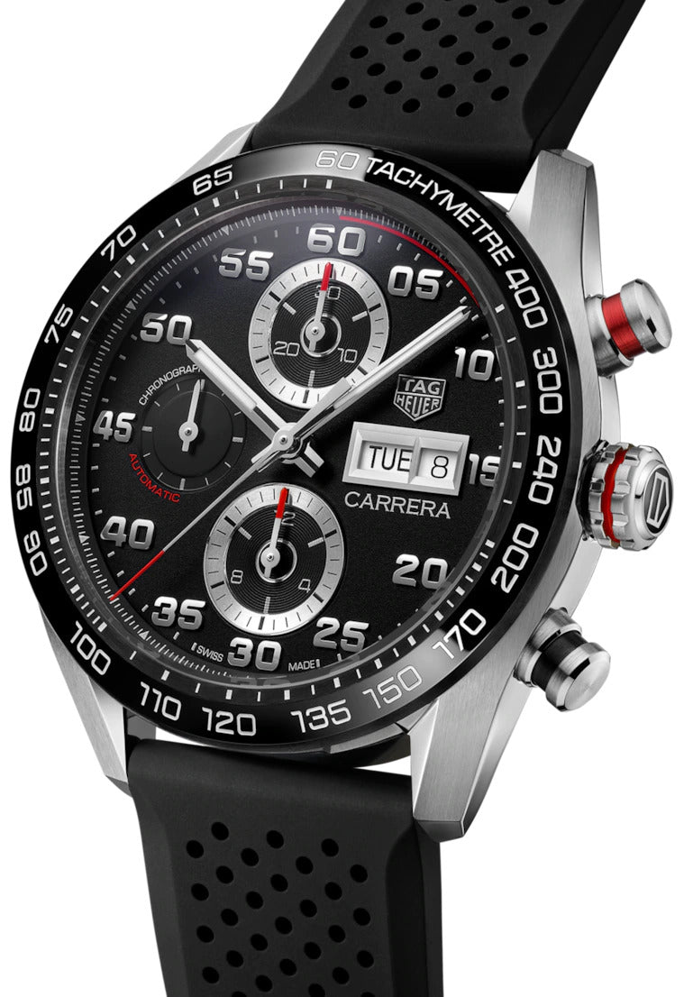 Tag Heuer Carrera Automatic Chronograph Rubber Strap 44mm CBN2A1AA.FT6228