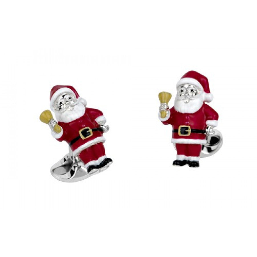Deakin & Francis Sterling Silver Santa Cufflinks
