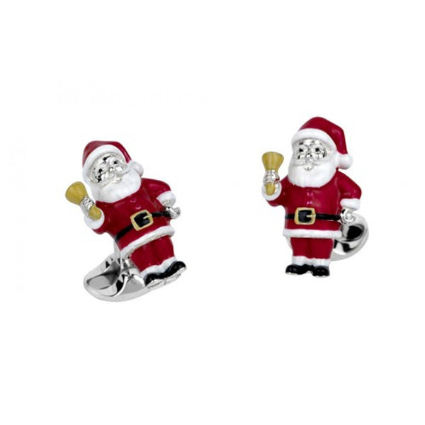 Deakin & Francis Sterling Silver Santa Cufflinks