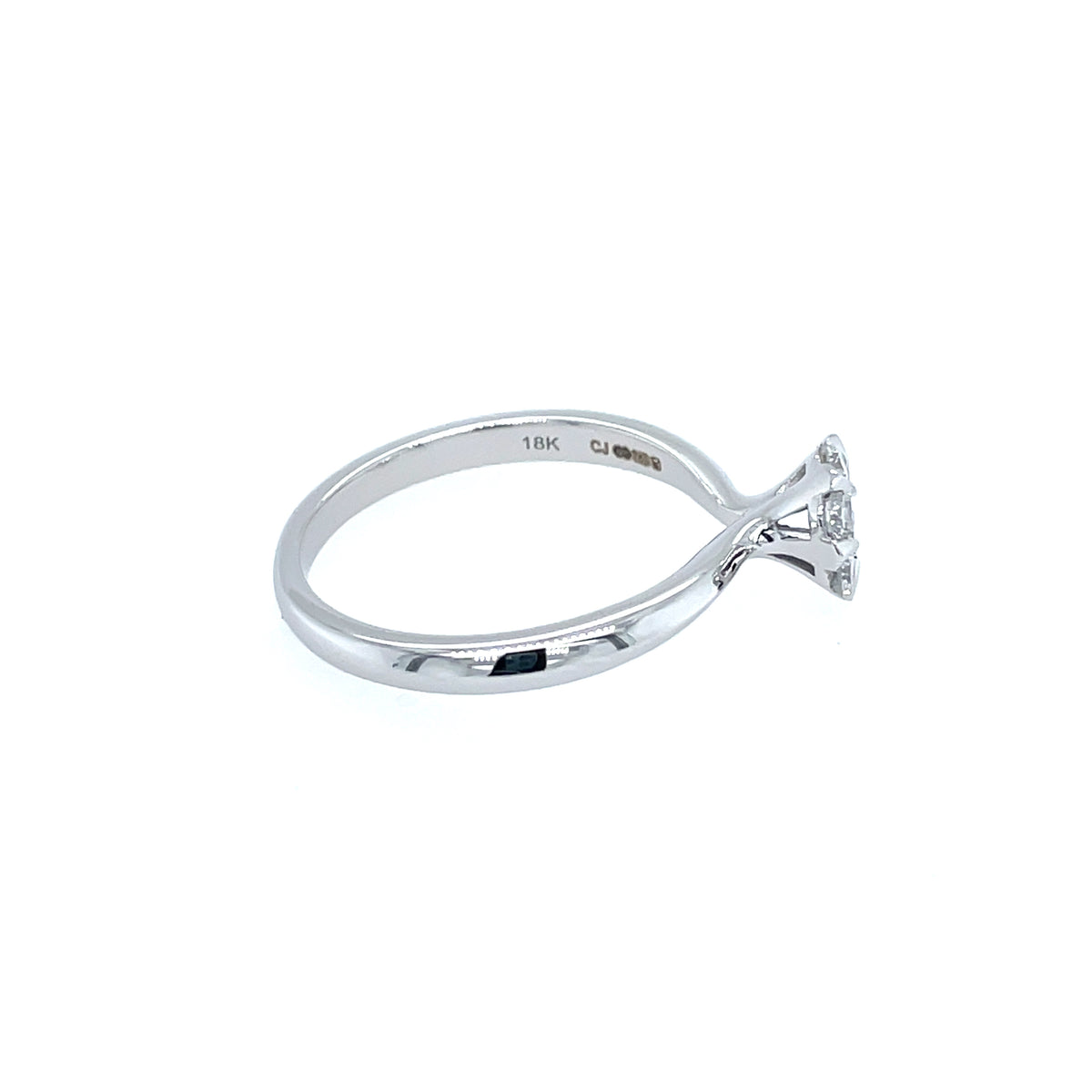 Diamond Flower Cluster 18ct White Gold Ring
