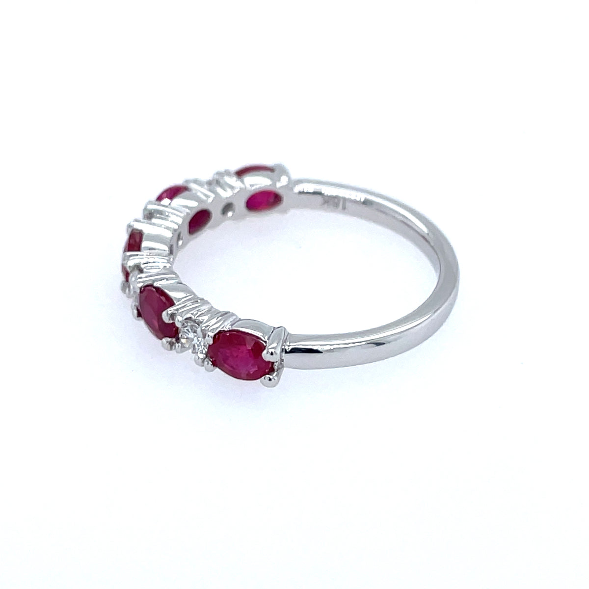 Ruby & Diamond 18ct White Gold Eternity Ring