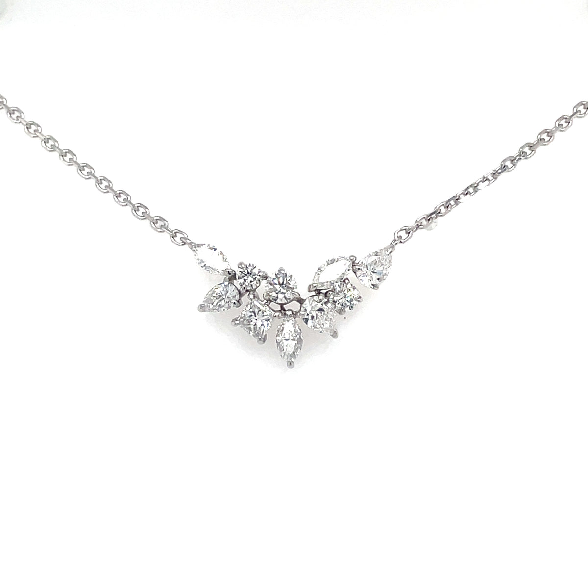 Dancing Diamonds 18ct White Gold Pendant