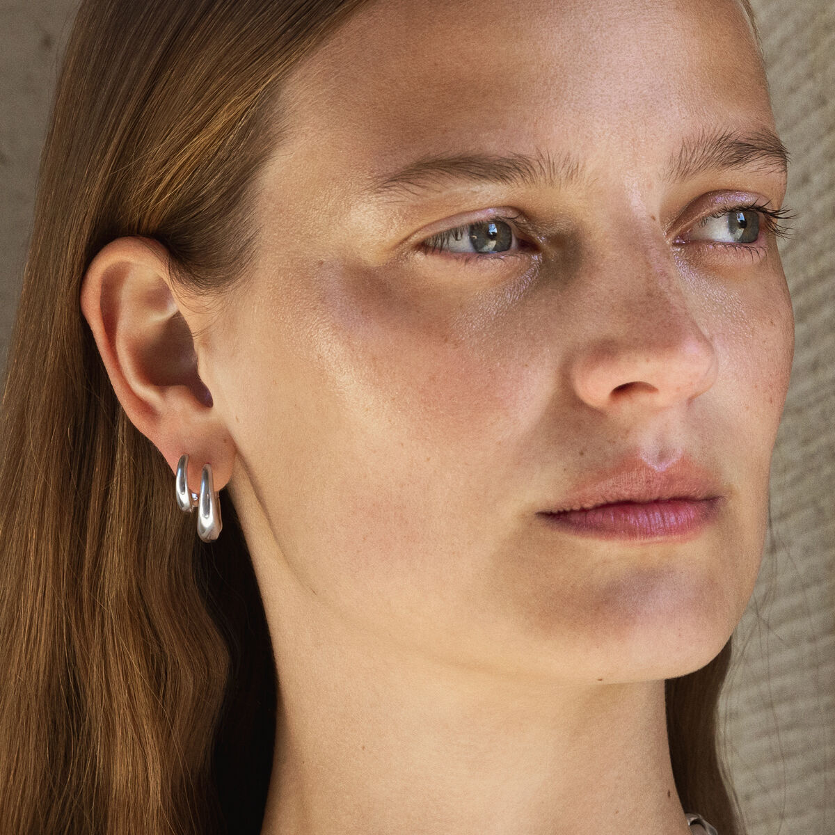 Georg Jensen Reflect Earhoop, Small, Single