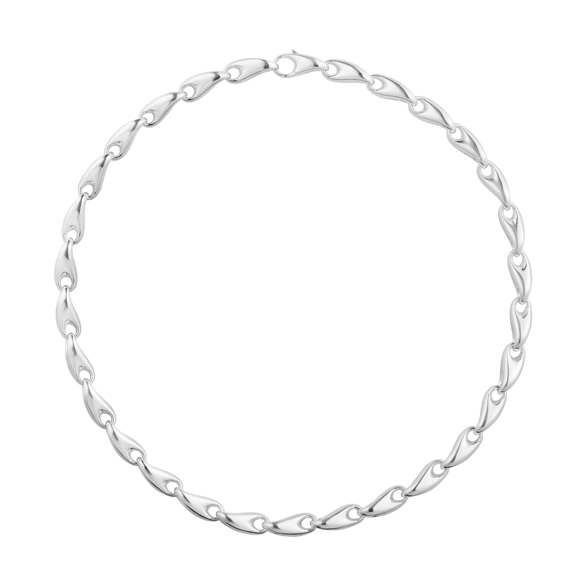 Georg Jensen Reflect Necklace, Sterling Silver, Medium