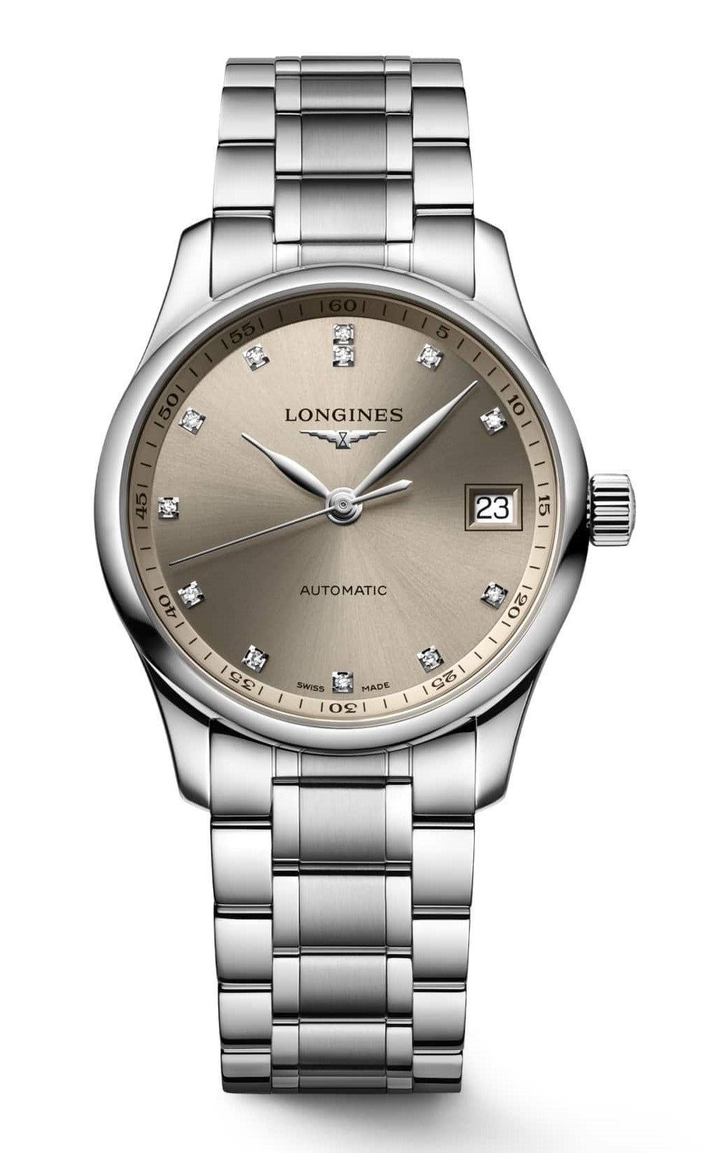 Longines Master Collection Automatic Beige Diamond Dial 34mm L2.357.4.07.6