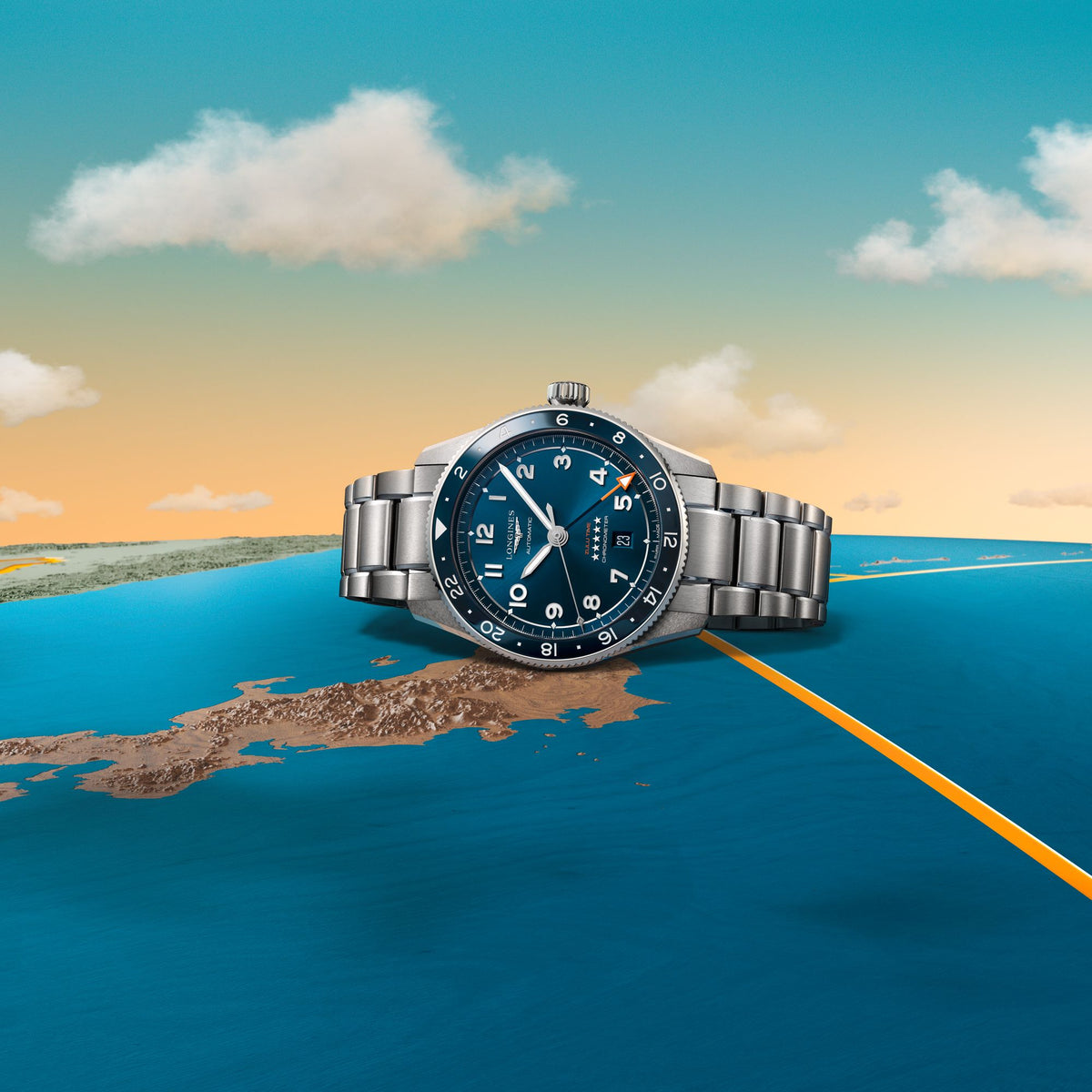 Longines Spirit Automatic Blue Zulu Time 42mm L3.812.4.93.6
