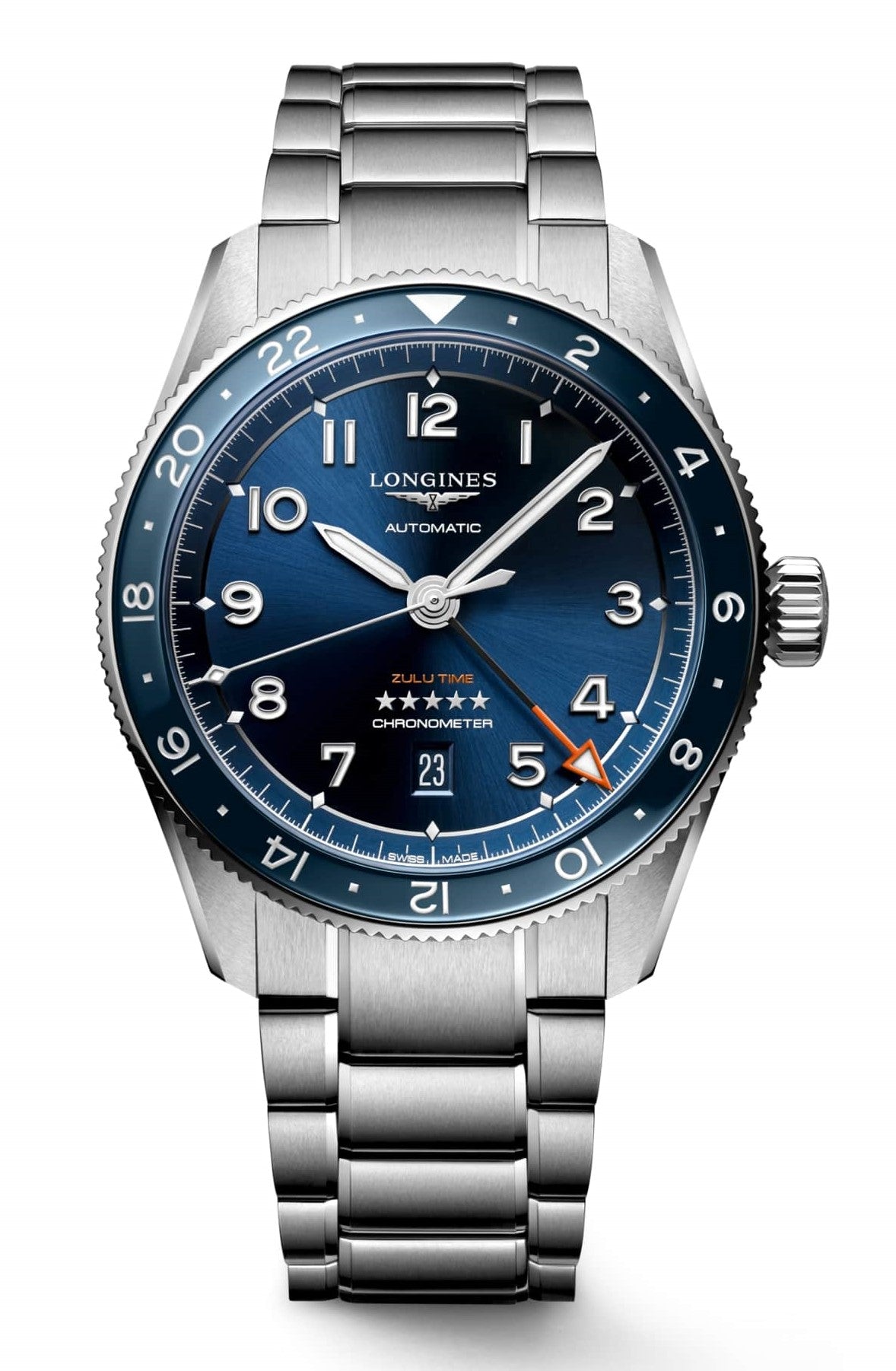 Longines Spirit Automatic Blue Zulu Time 42mm L3.812.4.93.6