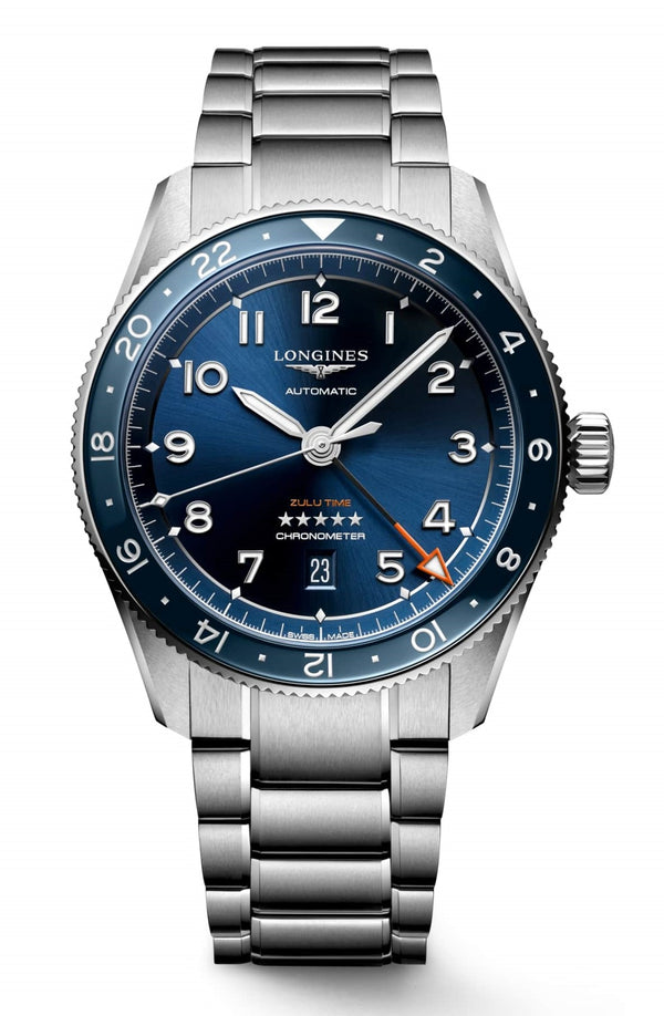 Longines Spirit Automatic Blue Zulu Time 42mm L3.812.4.93.6