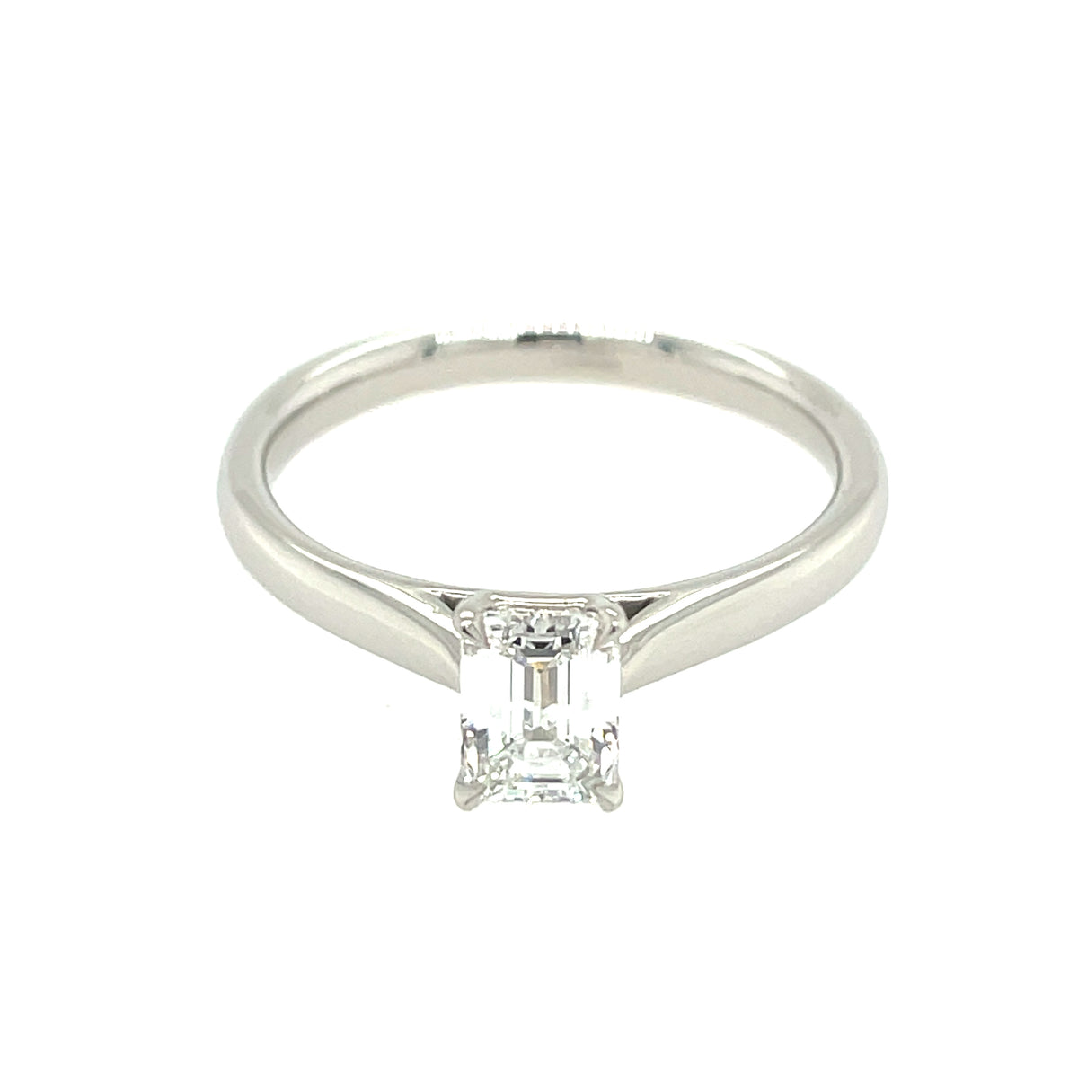 Platinum Emerald Cut 0.72ct Diamond Ring