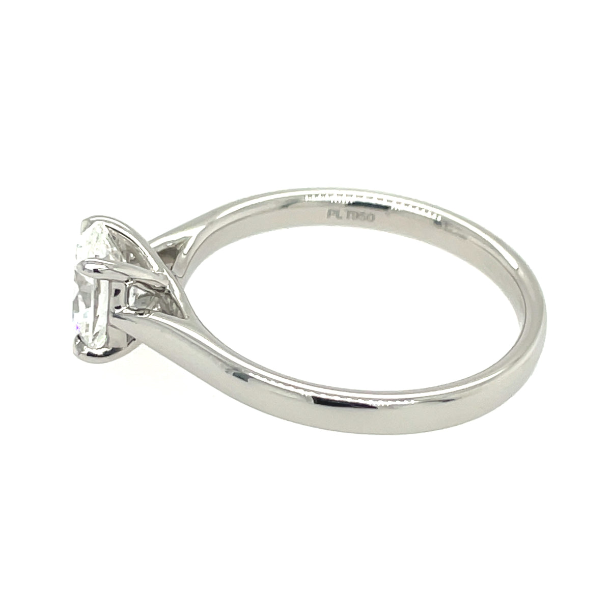 Platinum Oval Cut 0.80ct Diamond Ring