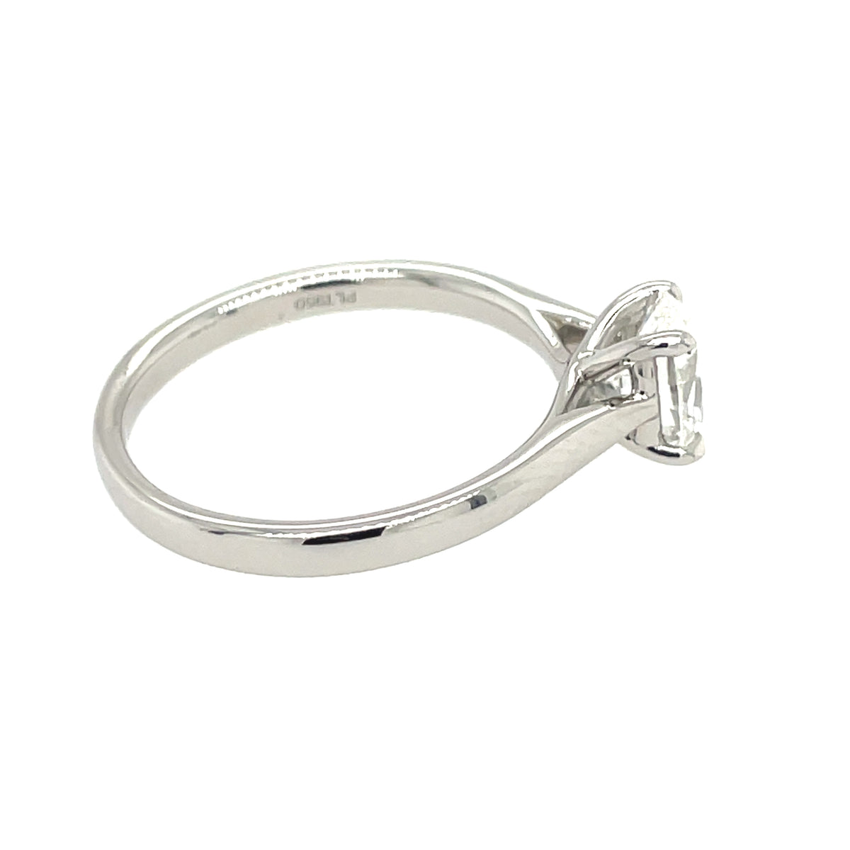 Platinum Oval Cut 0.80ct Diamond Ring