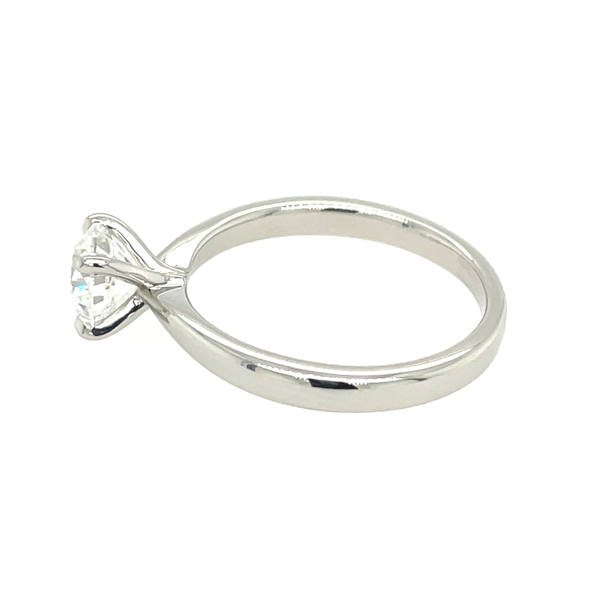 Platinum 1.00ct Round Brilliant Cut Diamond Ring