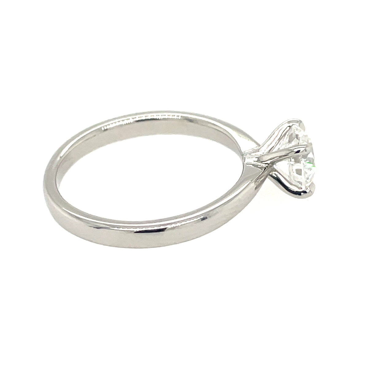 Platinum 1.00ct Round Brilliant Cut Diamond Ring