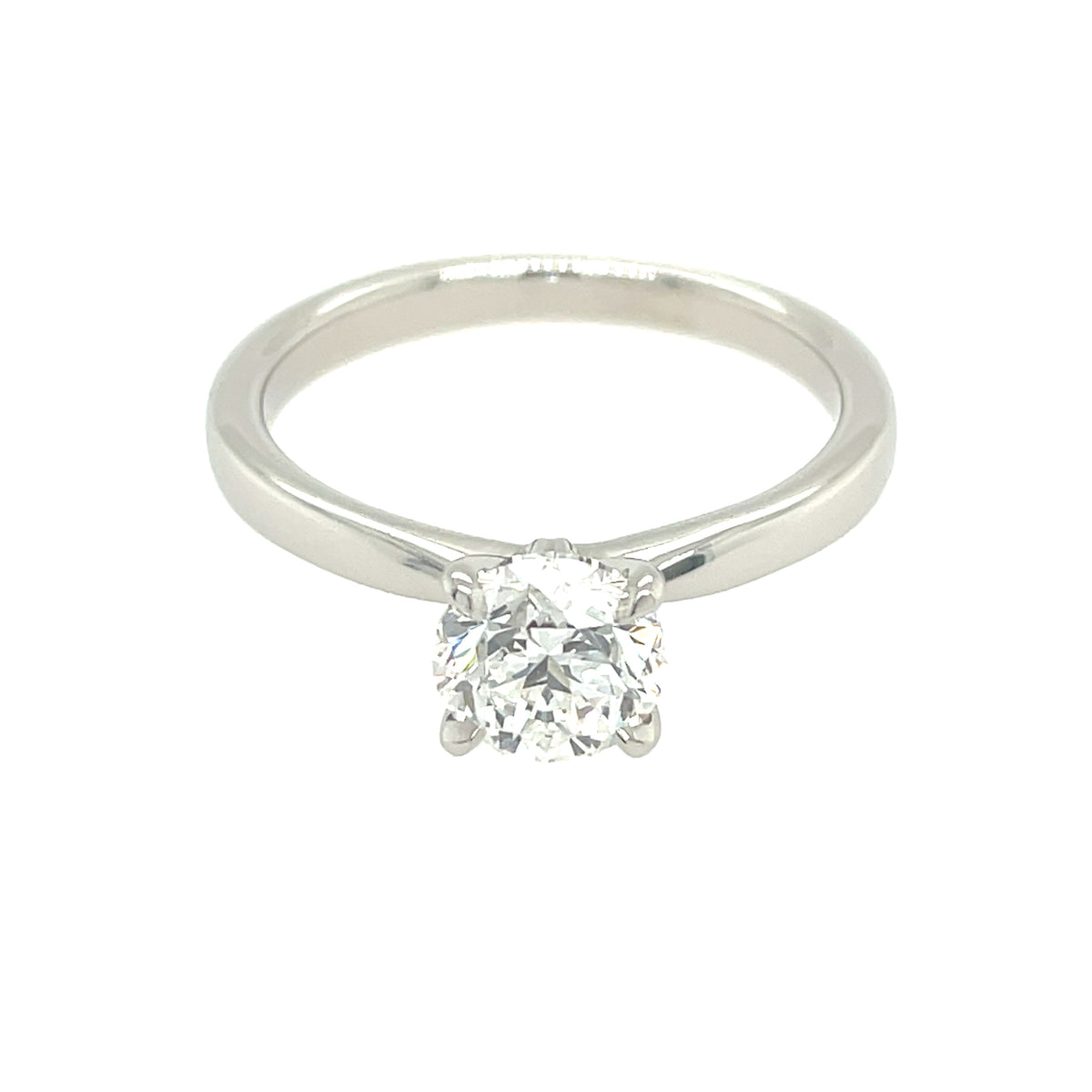 Platinum 1.00ct Round Brilliant Cut Diamond Ring