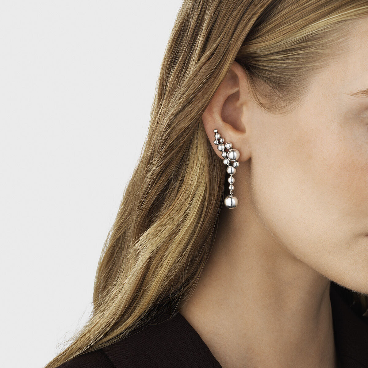 Georg Jensen Moonlight Grapes Ear Cuff, Left Hand Side Single
