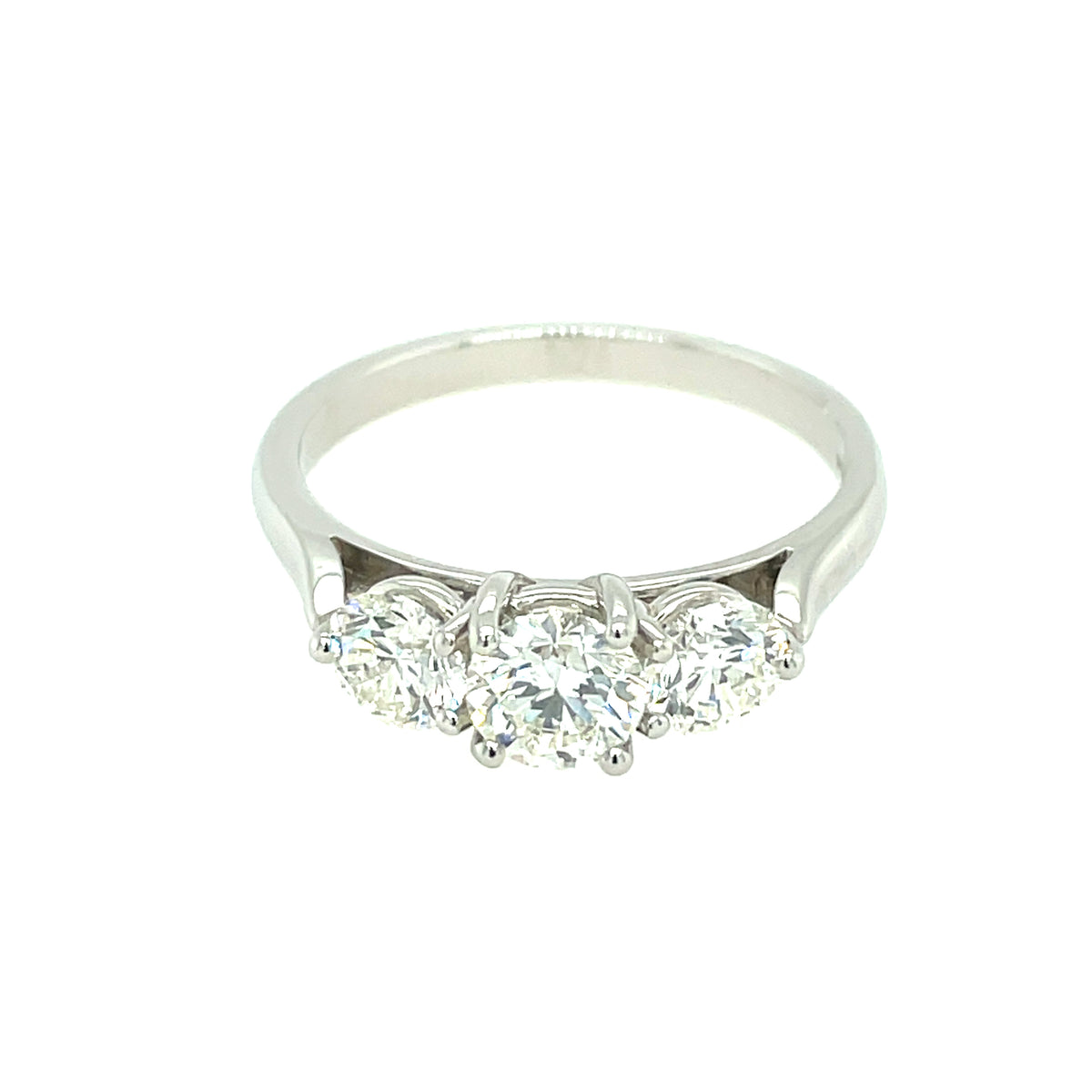 3 Stone Diamond Platinum Ring