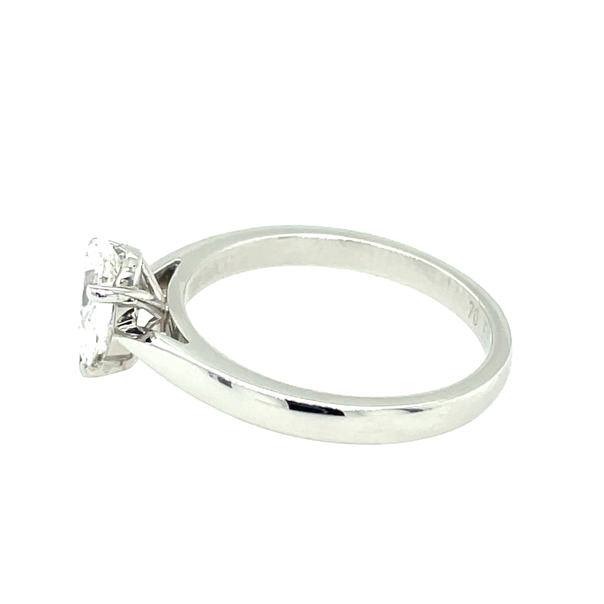 Platinum 0.70ct Pear Shaped Diamond Ring