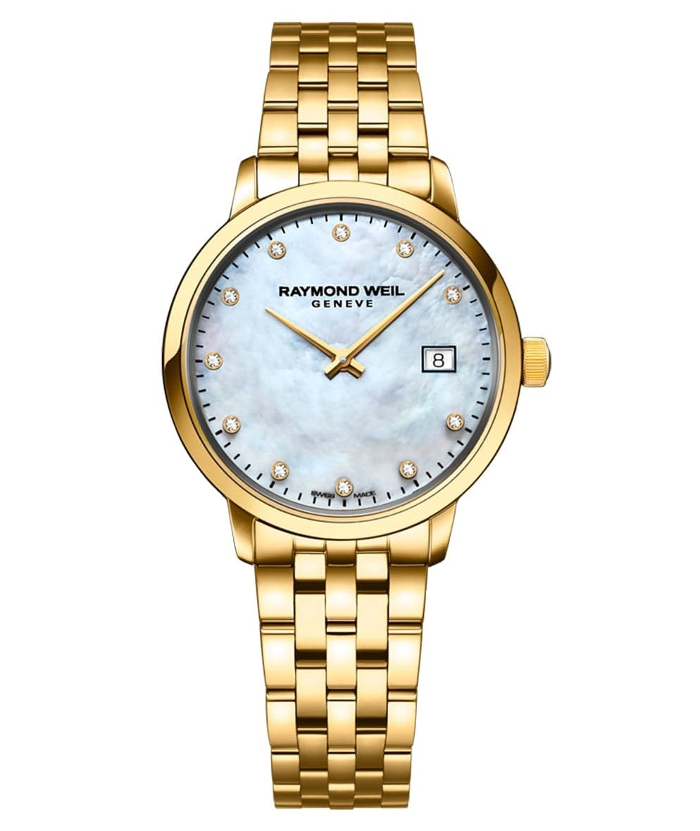 Raymond Weil Tocatta Gold Diamond Dial Watch 29mm