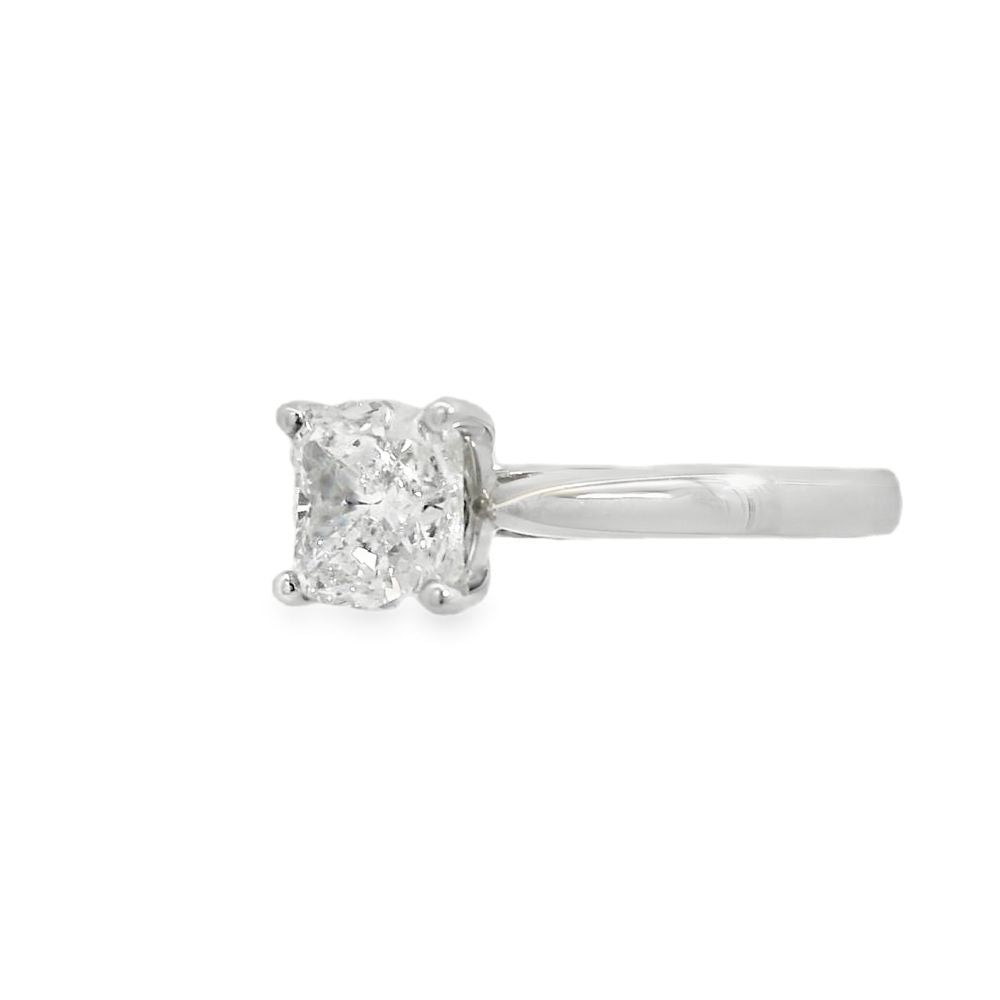 Hayes & Lake Cushion Cut Single Stone 1.50ct Lab Grown Diamond, Platinum Ring