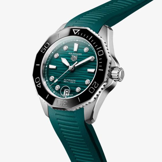 Tag Heuer Aquaracer Professional 300 Dark Green Diamond Dial 36mm WBP231G.FT6226