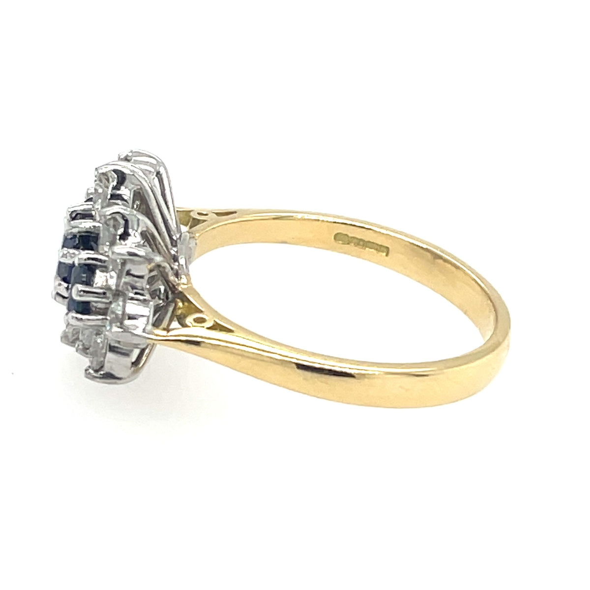 Sapphire & Diamond 18ct Cluster Ring