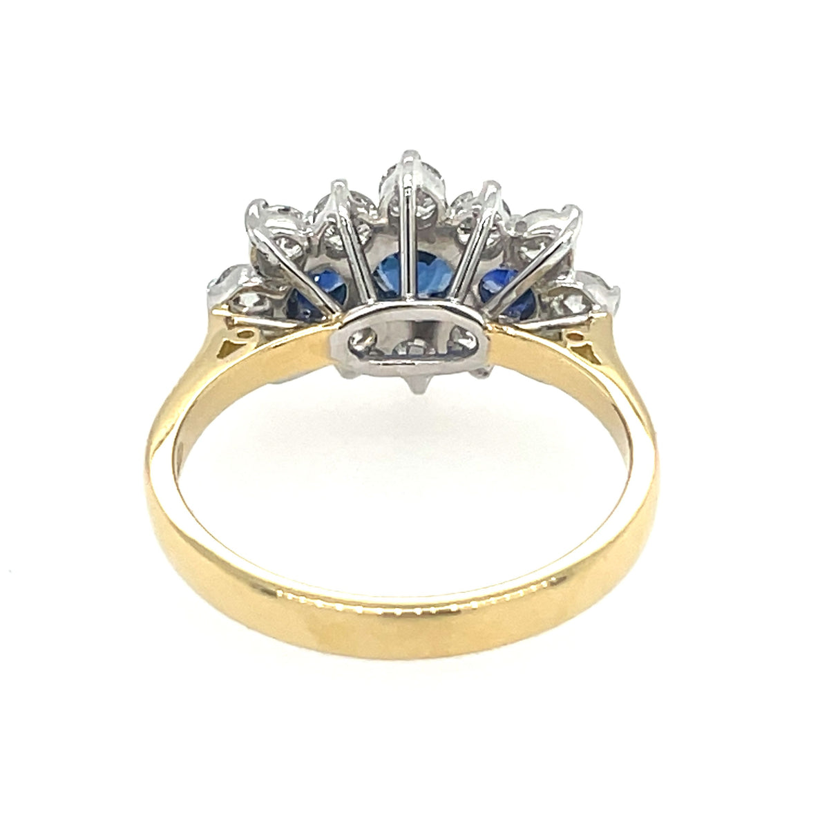 Sapphire & Diamond 18ct Cluster Ring