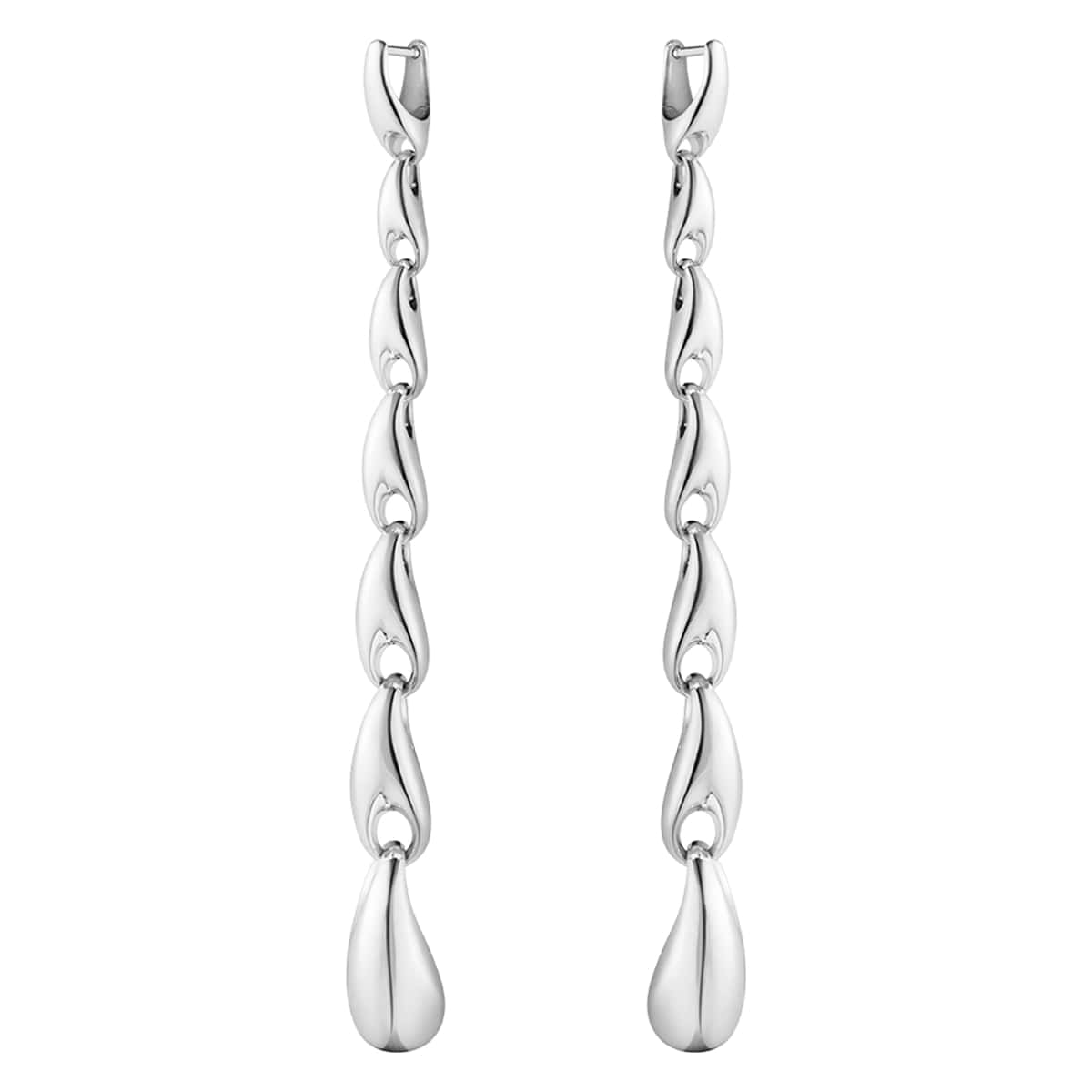 Georg Jensen Reflect Earrings, Extra Long, Sterling Silver