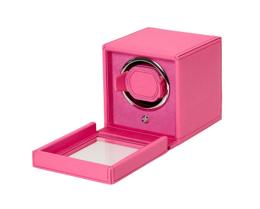 Wolf Cub Single Watch Winder Pink With Cover