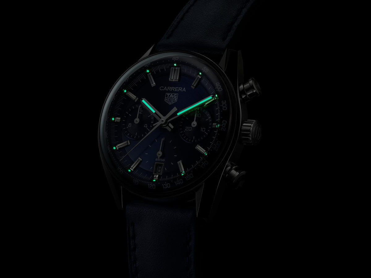 Tag Heuer Carrera Chronograph 'Glass box' Blue 39mm CBS2212.FC6535