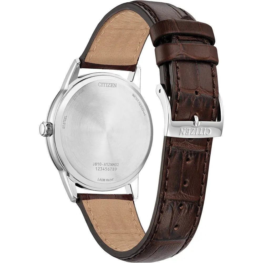 Citizen Eco-Drive Mens Brown Strap 41mm Watch