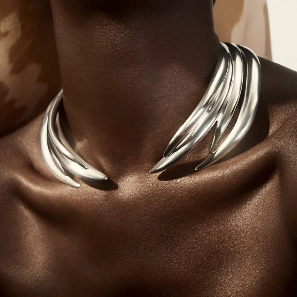 Georg Jensen Arc Necklace, Recycled Sterling Silver