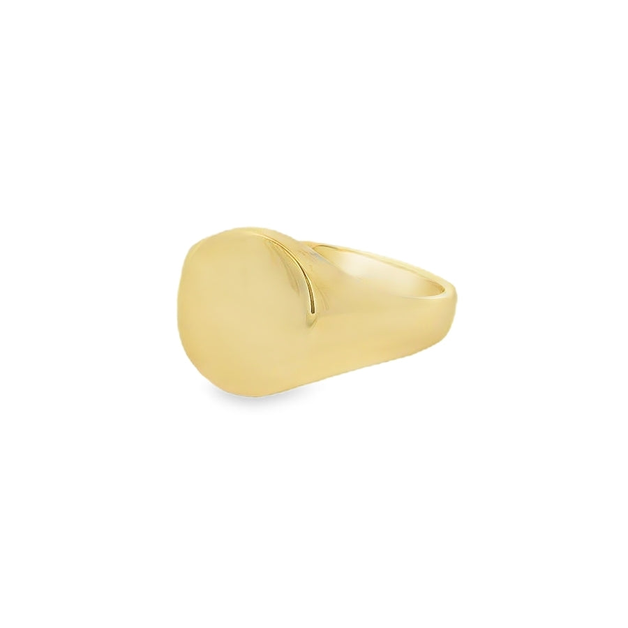 9ct Gents Oval Plain Signet Ring