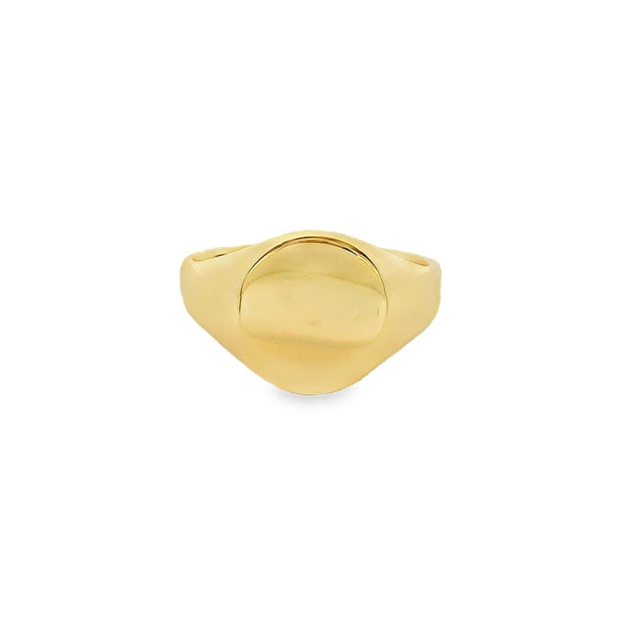 9ct Gents Oval Plain Signet Ring