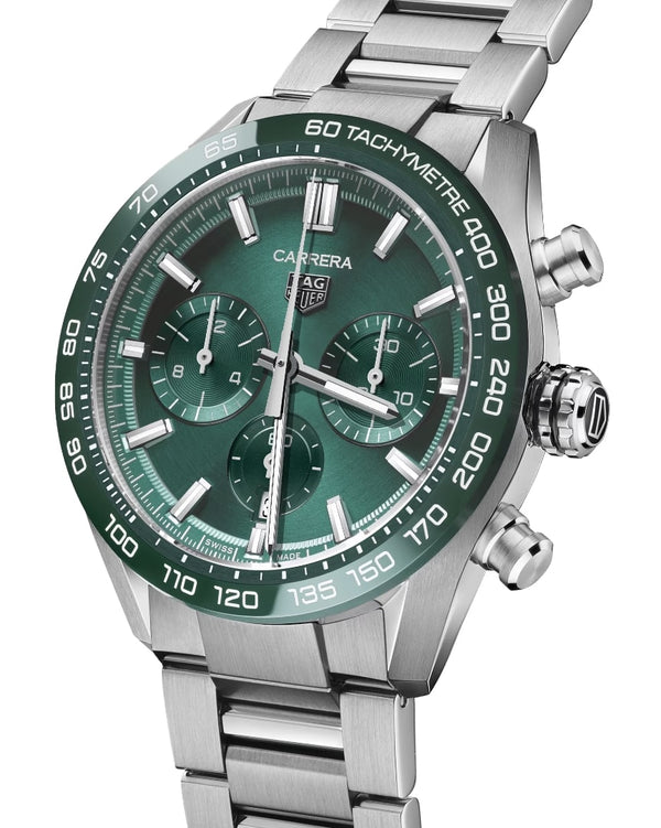 Tag Heuer Carrera Heuer 02 Automatic Chronograph Green 44mm CBN2A1N.BA0643