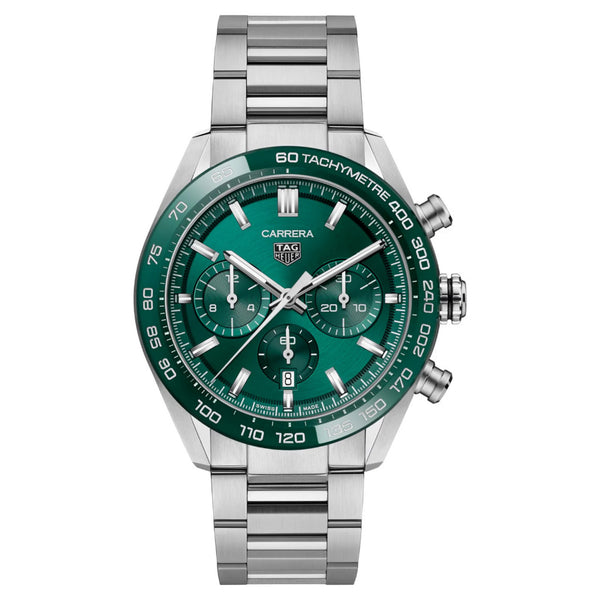 Tag Heuer Carrera Heuer 02 Automatic Chronograph Green 44mm CBN2A1N.BA0643