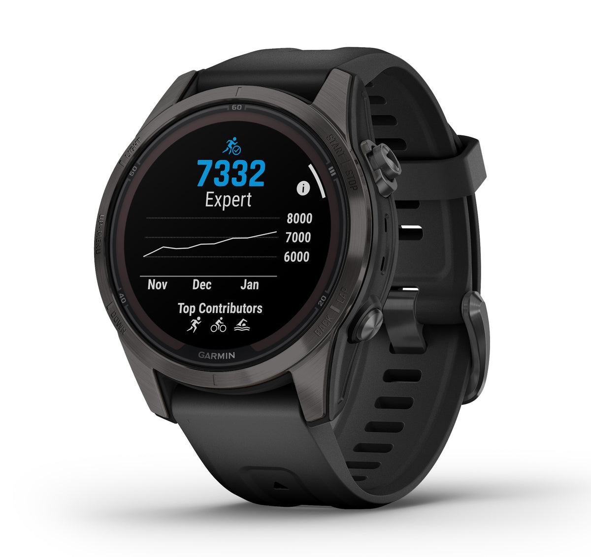 Garmin Fenix 7S Pro Sapphire Solar Carbon Grey Titanium 42mm Watch 010-02776-11