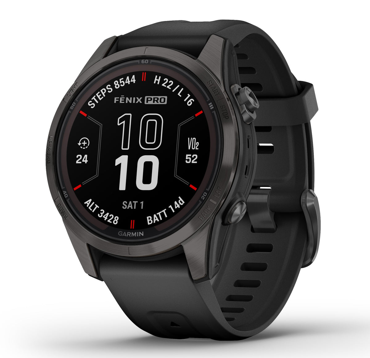 Garmin Fenix 7S Pro Sapphire Solar Carbon Grey Titanium 42mm Watch 010-02776-11