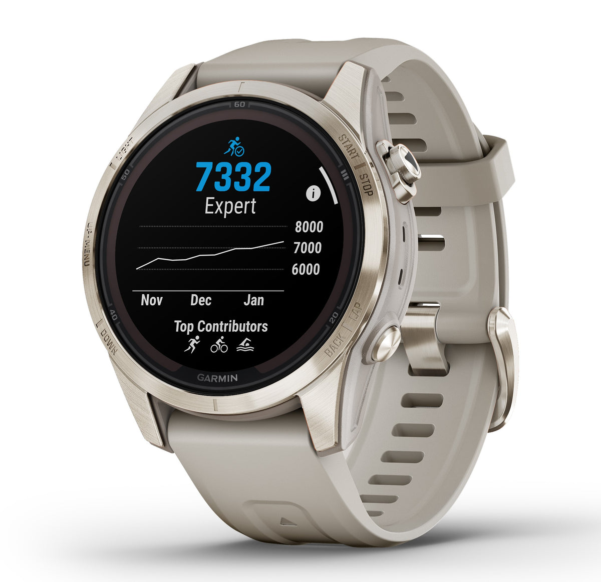 Garmin Fenix 7S Pro Sapphire Solar Soft Gold 42mm Watch 010-02776-15