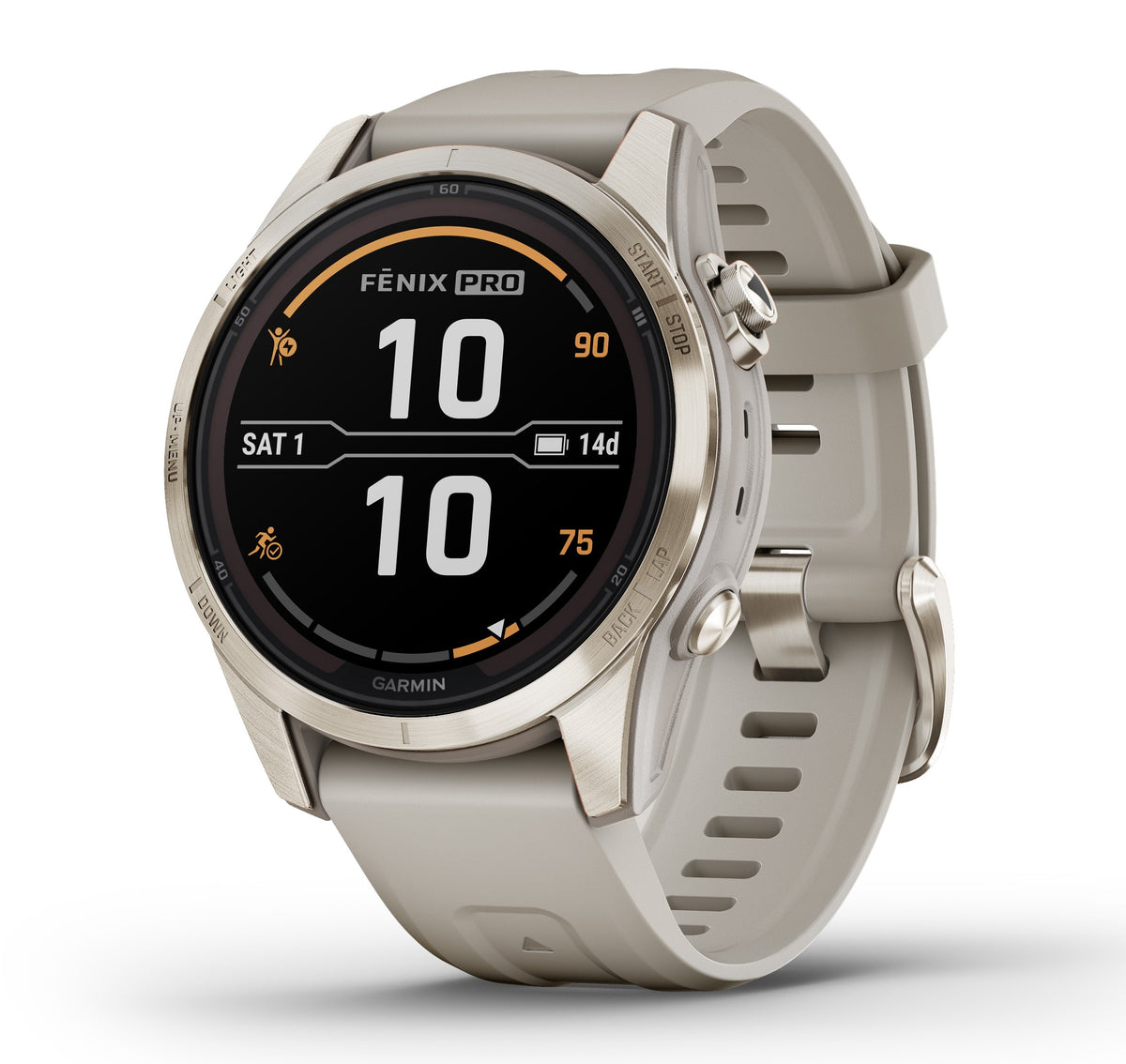 Garmin Fenix 7S Pro Sapphire Solar Soft Gold 42mm Watch 010-02776-15