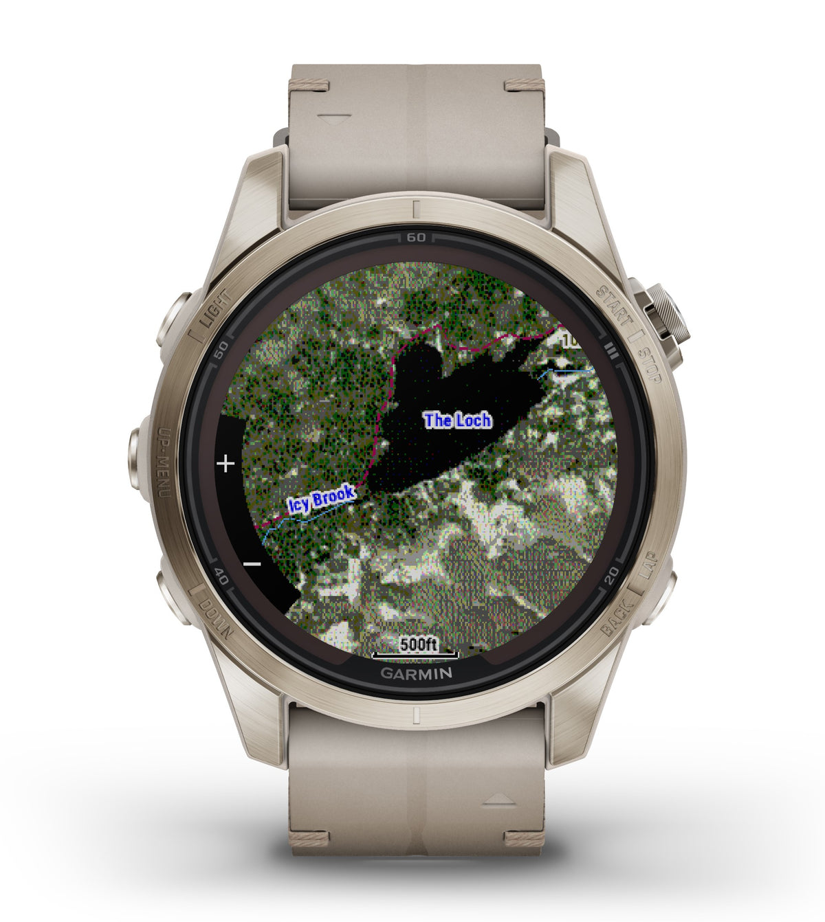 Garmin Fenix 7S Pro Sapphire Soft Gold Leather 42mm Watch 010-02776-30
