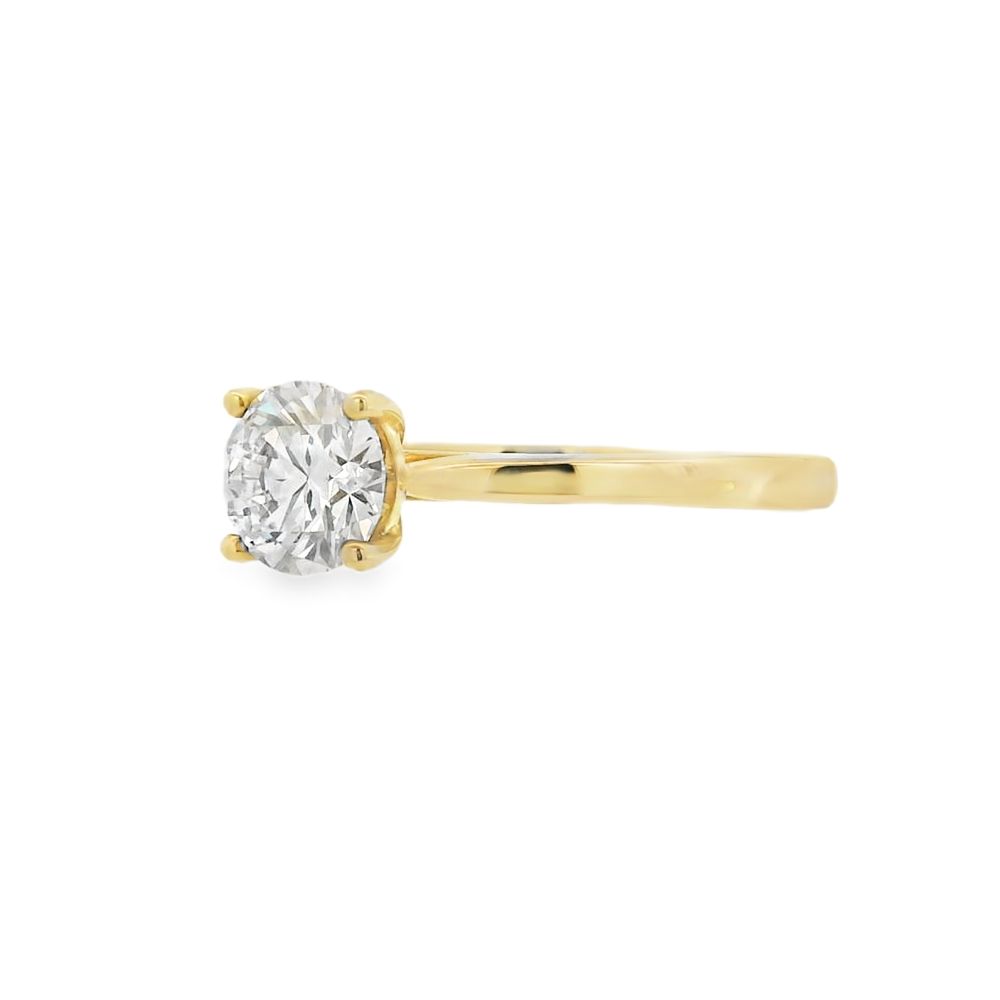 Hayes & Lake Round Single Stone 0.70ct Lab Grown Diamond, 9ct Yellow Ring