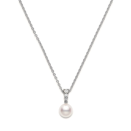 Mikimoto Morning Dew White Gold Pendant - Akoya