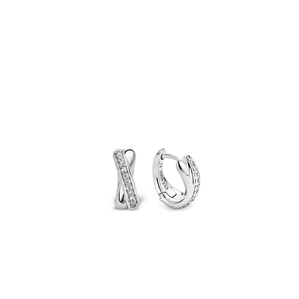 Ti Sento Zirconia Crossover Hoops