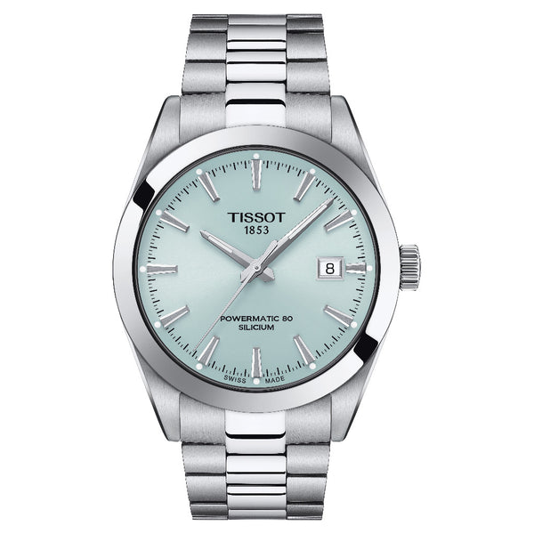 Tissot Gentleman Powermatic 80 Silicium Ice Blue Dial 40mm T1274071135100